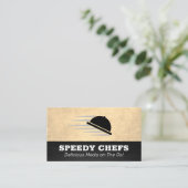 サービングプラター移動 |ケータリング・食品サービス 名刺 (スタンド正面)