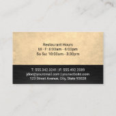 サービングプラター移動 |ケータリング・食品サービス 名刺 (裏面)