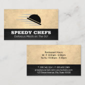 サービングプラター移動 |ケータリング・食品サービス 名刺 (正面/裏面)