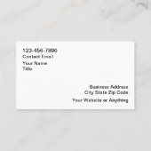 サービ車のスクール名刺 名刺 (裏面)