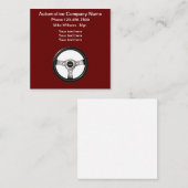 サービ車のスステアリングホイールデザイン スクエア名刺 (正面/裏面)