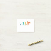 サーフおもしろいァー向け人間の進化サーフィンギフト ポストイット (デスク上)