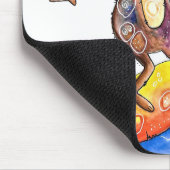 サーフお洒落ボードの可愛い犬 マウスパッド (コーナー)