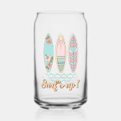 サーフがアップ！熱帯ビーチ夏サーフィン ガラス缶 (裏面)
