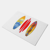 サーフするヴィンテージのサーフボード ドアマット (アングル)