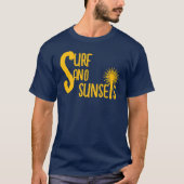 サーフとサンセット ビーチバイブTシャツ Tシャツ (正面)