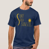 サーフとサンセット ビーチバイブTシャツ Tシャツ (正面)