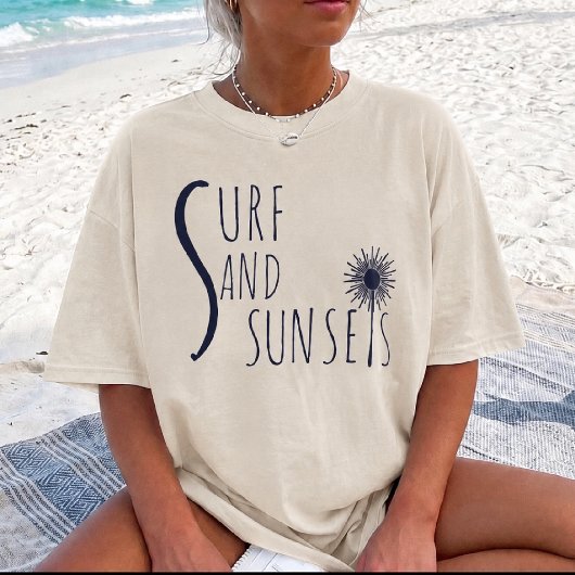 サーフとサンセット ビーチバイブTシャツ Tシャツ