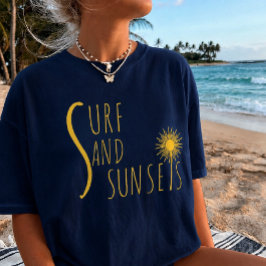 サーフとサンセット ビーチバイブTシャツ Tシャツ