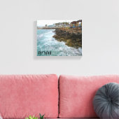 サーフと岩 – イスラエル，ナハリヤ キャンバスプリント (インサイチュ (リビング))