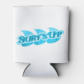 サーフのアップアクアブルー波 缶クーラー (正面)