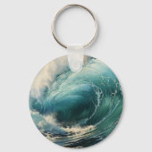 サーフのキー絵画チェインをパーソナライズされた解除 キーホルダー (裏面)