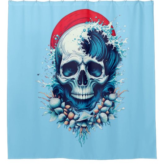 サーフの最後のライド シャワーカーテン (正面)