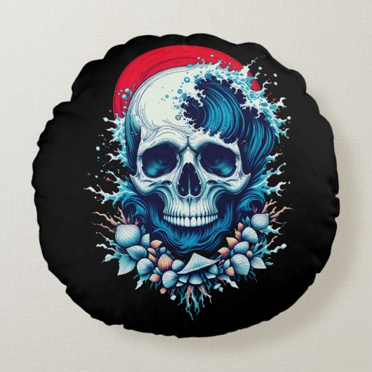 サーフの最後のライド ラウンドクッション (正面)