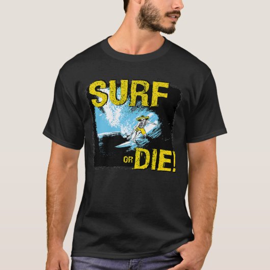 サーフまたはダイサーフィン Tシャツ (正面)