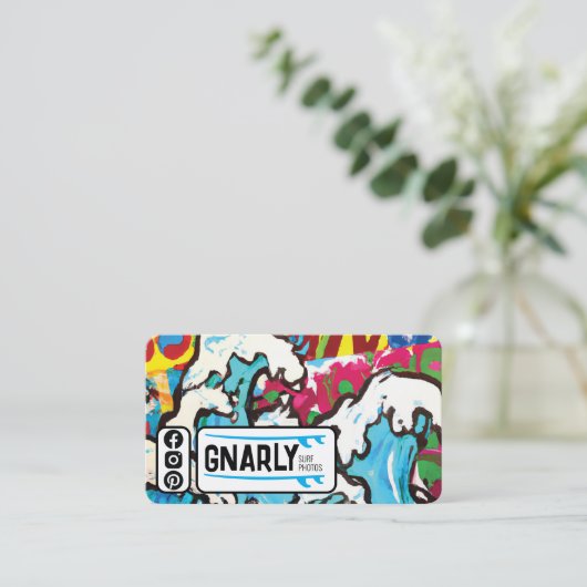 サーフをテーマにした名刺 名刺 (スタンド正面)