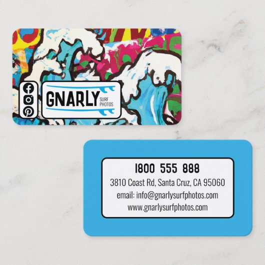 サーフをテーマにした名刺 名刺 (正面/裏面)