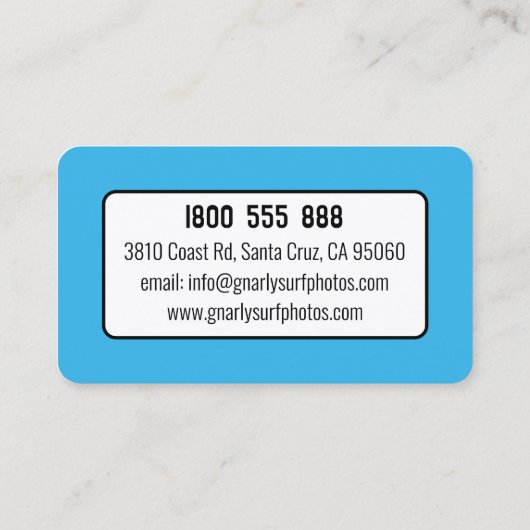 サーフをテーマにした名刺 名刺 (裏面)