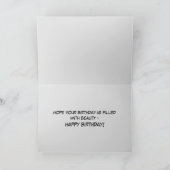 サーフを特徴とする誕生日カード カード (内部)