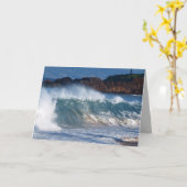 サーフを特徴とする誕生日カード カード (黄色い花)