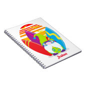 サーファーおもしろい格言パーソナライズされた ノートブック (右側)