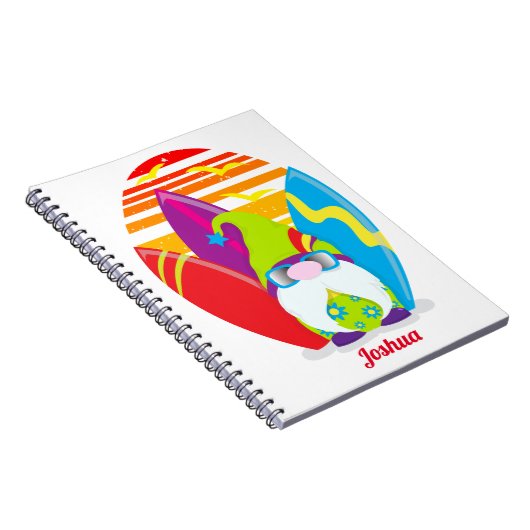 サーファーおもしろい格言パーソナライズされた ノートブック (右側)