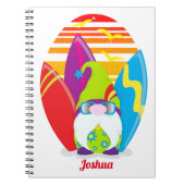 サーファーおもしろい格言パーソナライズされた ノートブック (正面)