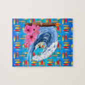 サーファーおよびTikiの彫像 ジグソーパズル (横)