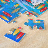 サーファーおよびTikiの彫像 ジグソーパズル (側面)