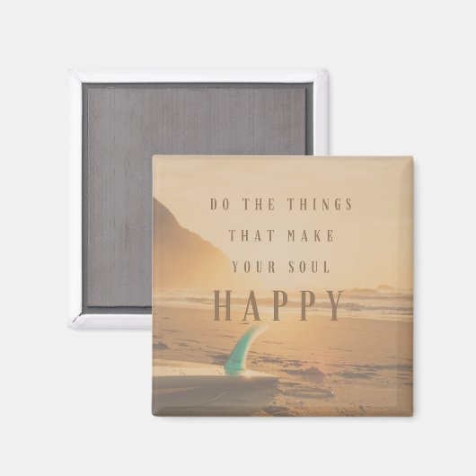 サーファーがあなたの心を幸せにするようなことをする マグネット (正面/裏面)