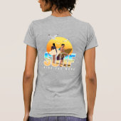 サーファーが波に乗る |スリムフィット Tシャツ (裏面)