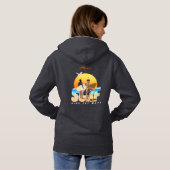 サーファーが波に乗る |女性 パーカ (裏面フル)