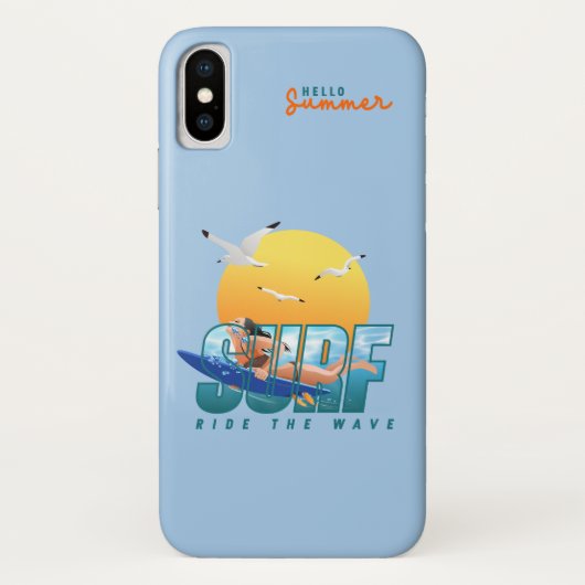 サーファーが波に乗る|(F) Case-Mate iPhoneケース (裏面)