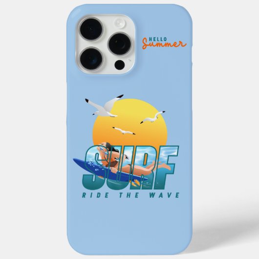サーファーが波に乗る｜(F) Case-Mate iPhoneケース (裏面)