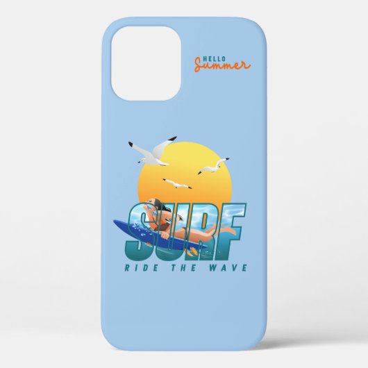 サーファーが波に乗る | (F) Case-Mate iPhoneケース (裏面)
