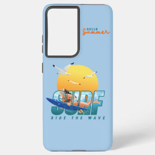 サーファーが波に乗る   (F) SAMSUNG GALAXY S21+ケース
