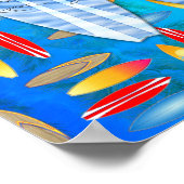 サーファーとサーフボード ポスター (角)