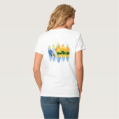 サーファーとサーフボード Tシャツ (裏面フル)