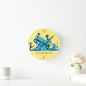 サーファーどこでもサンダー_コーブ ラウンド壁時計 (ホーム)