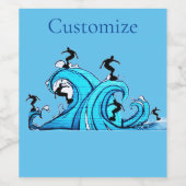 サーファーどこでもサンダー_コーブ ワインラベル (シングルラベル)