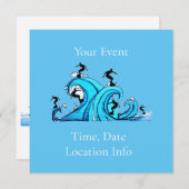 サーファーどこでもサンダー_コーブ 招待状 (正面/裏面)