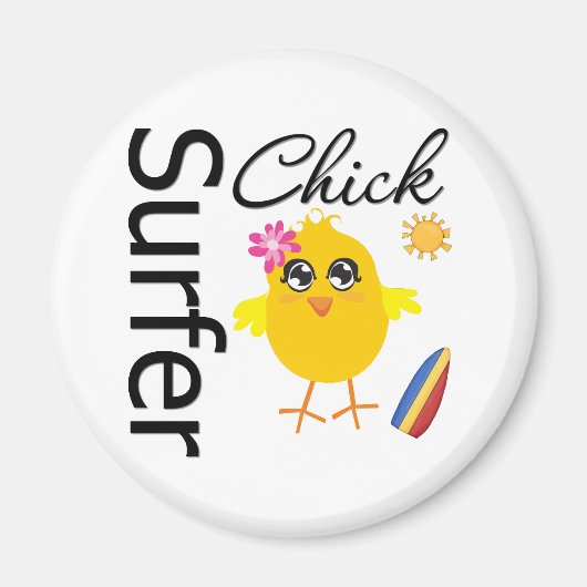 サーファーのひよこ マグネット (正面)