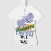 サーファーのカバ オーナメント (正面)