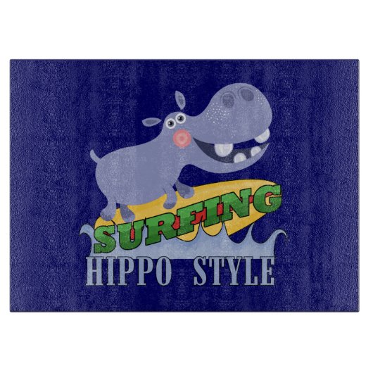 サーファーのカバ カッティングボード (正面)