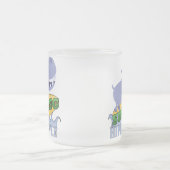 サーファーのカバ フロストグラスマグカップ (中央)