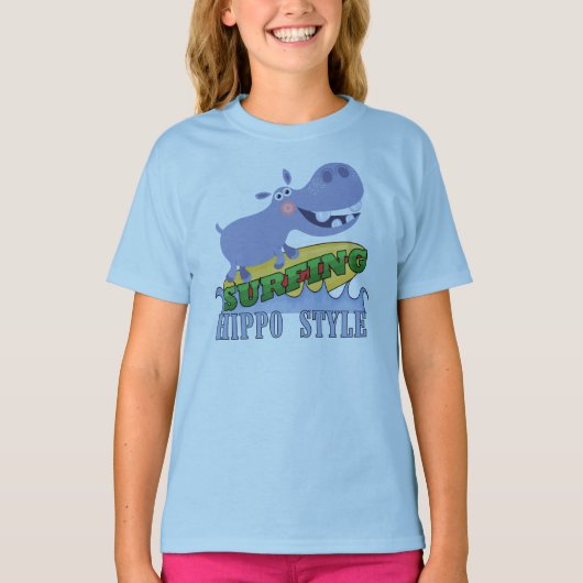 サーファーのカバ Tシャツ (正面)