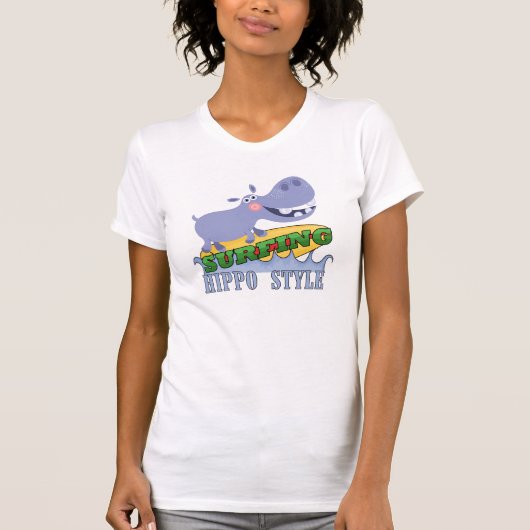 サーファーのカバ Tシャツ (正面)