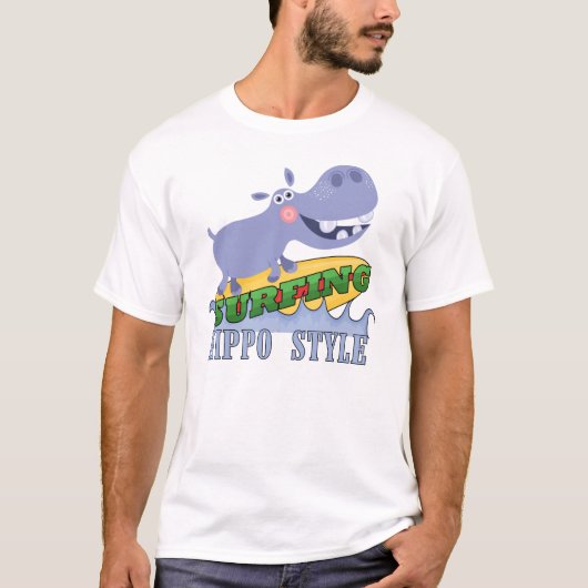 サーファーのカバ Tシャツ (正面)