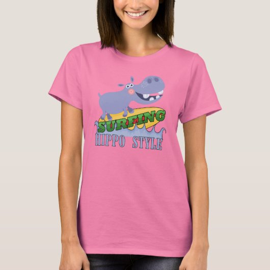 サーファーのカバ Tシャツ (正面)