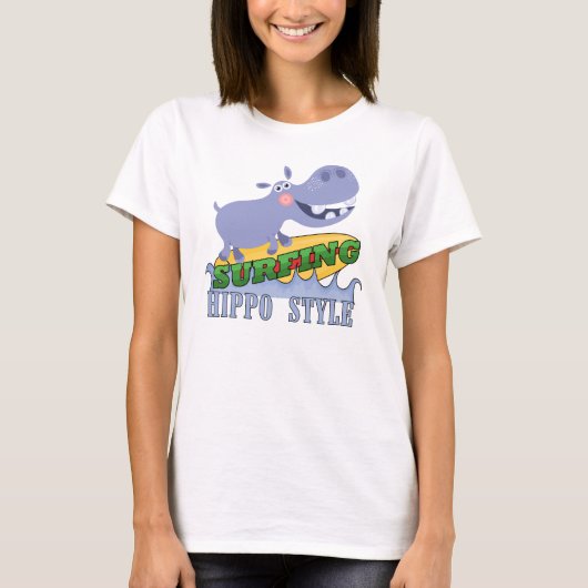 サーファーのカバ Tシャツ (正面)